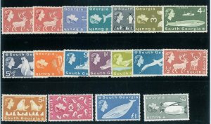 P3127 - SOUTH GEORGIA S.G. 1/16 + 1a AND 17 ....MNH-