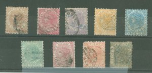 Straits Settlements #10-18 Used Single (Complete Set)