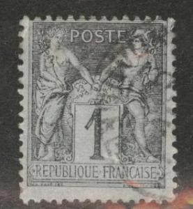 France Scott 86 type 2 used 1877 CV$1.75