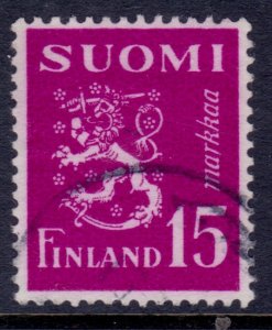 Finland, 1950, Lion, 15Mk, used**