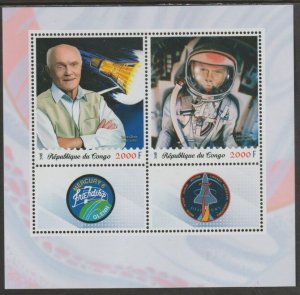 CONGO B - 2018 - Space, Friendship & Discovery - Perf 2v Sheet-MNH-Private Issue