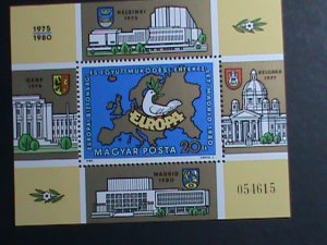​HUNGARY-1980 SC#2666 EUROPEAN SECURITY CONFERENCE-MADRID - MNH S/S VERY FINE