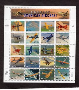 3142 American Aircraft, MNH sheet/20(#S11111)