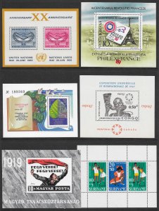 WORLDWIDE (99) Souvenir Sheets Unused & Used MNH/H/Used/CTO