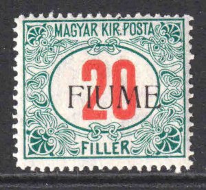 FIUME J11c OG NH U/M F/VF BEAUTIFUL GUM $1,450 SCV