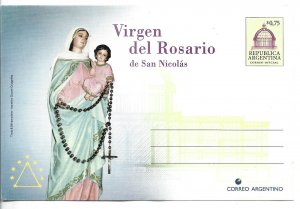 ARGENTINA 1998 VIRGIN OF ROSARIO CHURCH RELIGION POSTCARD POSTAL STATIONERY