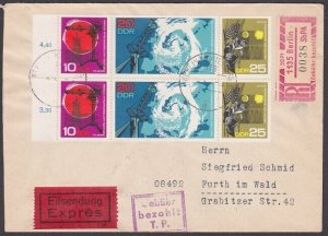 EAST GERMANY 1968 registered cover - nice franking - ......................a3335