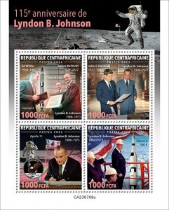 C A R - 2023 - Lyndon B Johnson - Perf 4v Sheet - Mint Never Hinged