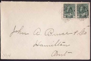 Canada-cover #10525 - 1c(2) Admirals - Bridgeburg & Goderich RPO [ O 34 RF 105 ]