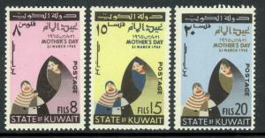 KUWAIT 1965 MOTHERS' DAY Set Scott Nos. 269-271 MNH