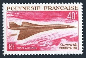 French Polynesia C50, MNH. Michel 92. Concorde, 1969.