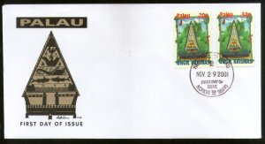 Palau 2001 Christmas Festival Sc 634-35 FDC # 16400