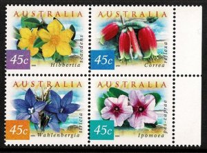 Australia 1999 Coastal Flowers  Set of 4 MNH