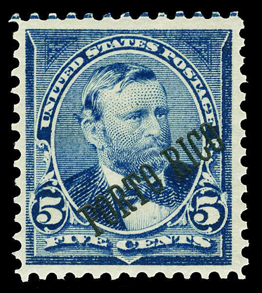 Puerto Rico Scott 212 1899 5c Grant Issue Mint VF OG LH Cat $12.50