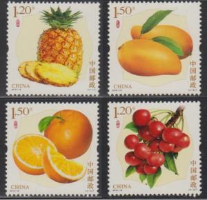 China PRC 2018-18 Fruits Series III Stamps Set of 4 MNH