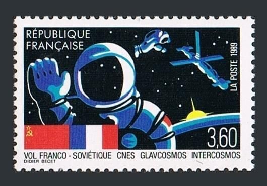 France 2146. Michel 2707. French-Soviet joint space flight, 1989.