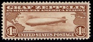 US Stamp #C14 $1.30 Zeppelin MINT NH SCV $550