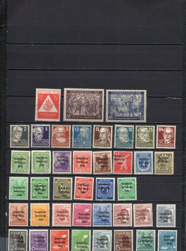 GERMANY/SOVIET ZONE OCCUPATION 1948 YEAR SET OF 41 STAMPS MNH 