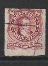 1877 Argentina - Sc 34 - used VF - 1 single - Rivadavia