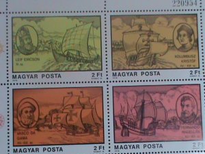 ​HUNGARY-1978-SC#2533-EXPLORERS & THEIR SHIPS-MNH-S/S-VF LAST ONE HARD TO FIND
