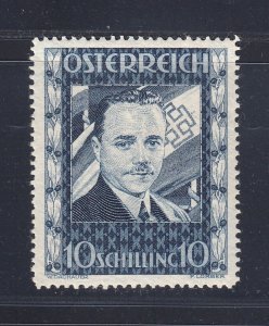 AUSTRIA: Scott #380 1936 10s DOLLFUSS Mint NEVER HINGED