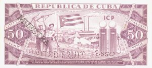 1961 Cuba Banknote 50 Pesos Specimen  Che Signature Crispy UNC​