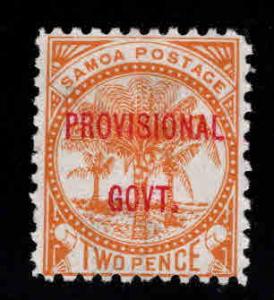 Samoa Scott 33 Provisional Govt. overprint MH* stamp