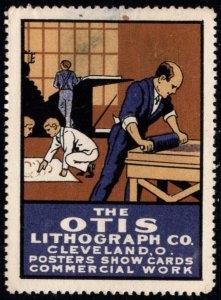 Vintage US Poster Stamp Otis Lithograph Co Posters Show Cards Commercial Work