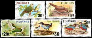 PHILIPPINES Sc 1392-96 CTO - 1979 -Birds Issue - Short Set