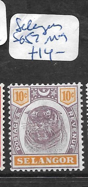 MALAYA  SELANGOR (P2302B)  10C SULTAN SG 57  MOG