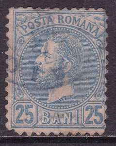 Romania 1880 Prince Carol 25b Fine Used SG 147 VGC