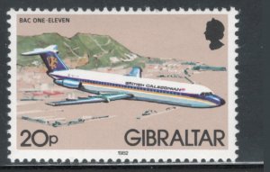 Gibraltar 1982 BAC One-Eleven 20p Scott # 425 MNH