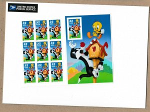 US 3204 Looney Tunes Sylvester Tweety 32c sheet 10 (sealed) MNH 1998