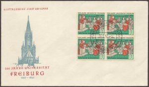 Germany Federal Republic 500 Years of Freiburg University First Day Cover Mi256