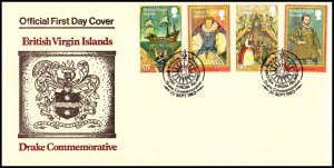 British Virgin Islands 391-394 U/A FDC