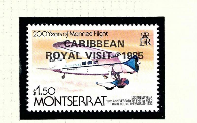 Montserrat 577 MNH 1985 issue overprinted for Royal Visit