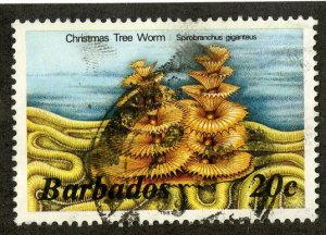 BARBADOS 645 USED SCV $2.75 BIN $1.25 MARINE LIFE