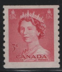 Canada 1953 MH Sc 332 3c Queen Elizabeth II, Karsh Coil