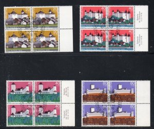 Switzerland Sc B439-442 1976 Pro Patria  Castles Blocks of 4 used