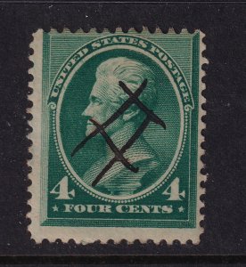 1883 Sc 211 single 4c blue green, pen cancel  CV $25 (K5