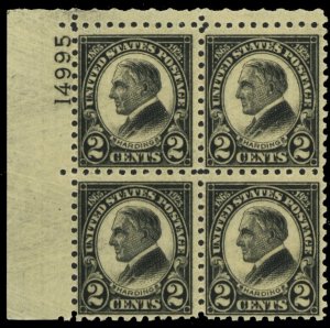 612, Mint NH F/VF 2¢ Plate Block of Four Stamps CV $500 * Stuart Katz