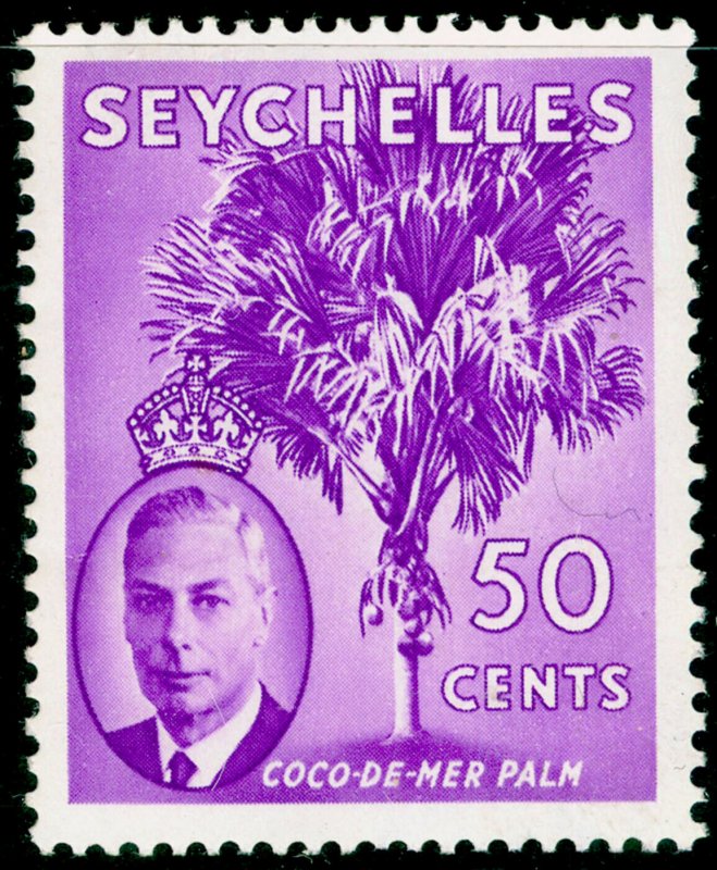 SEYCHELLES SG167, 50c reddish violet, NH MINT. 