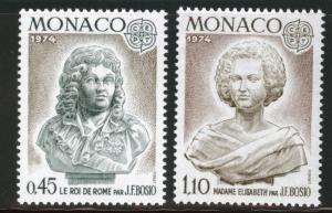 MONACO Scott 903-4 MNH** Europa 1974 stamp set CV$4.50