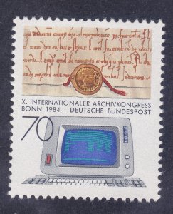 Germany 1425 MNH 1984 Medieval Document Computer Issue