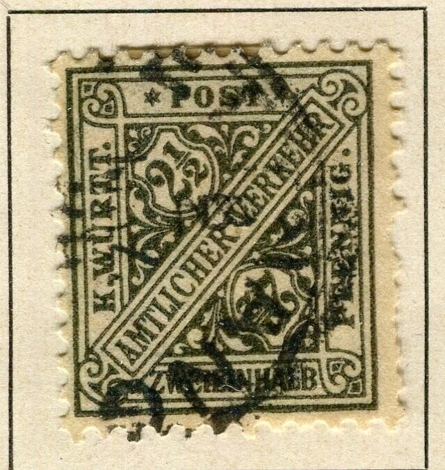 GERMANY WURTTEMBERG; 1916 early numeral issue fine used 2.5pf. value