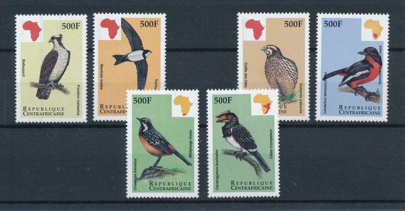 [102976] Central African Republic 1999 Birds vögel oiseaux  MNH