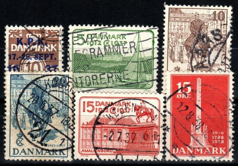 Denmark #257-62 F-VF Used CV $5.20 (X555)