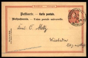 Germany 1887 CONSTANTINOPLE Turkey 10pfg Postal Card Forerunner Vorlaufer 105332