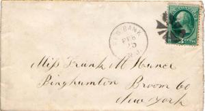 United States Jersey Red Bank c1880 starburst  1833-1895  3c Washington Bankn...