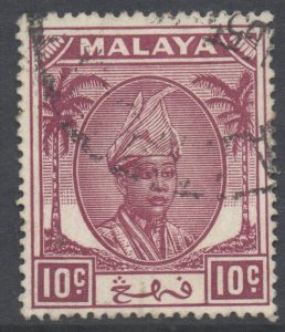 Malaya Pahang Scott 56 - SG61, 1950 Sultan 10c used